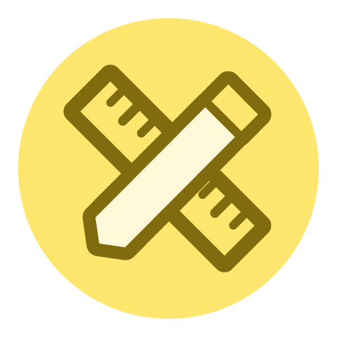 Pencil and ruler icon